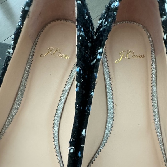 JCrew Sally Ballet Flat in Tweed w/ Glitter Bow - Picture 8 of 12